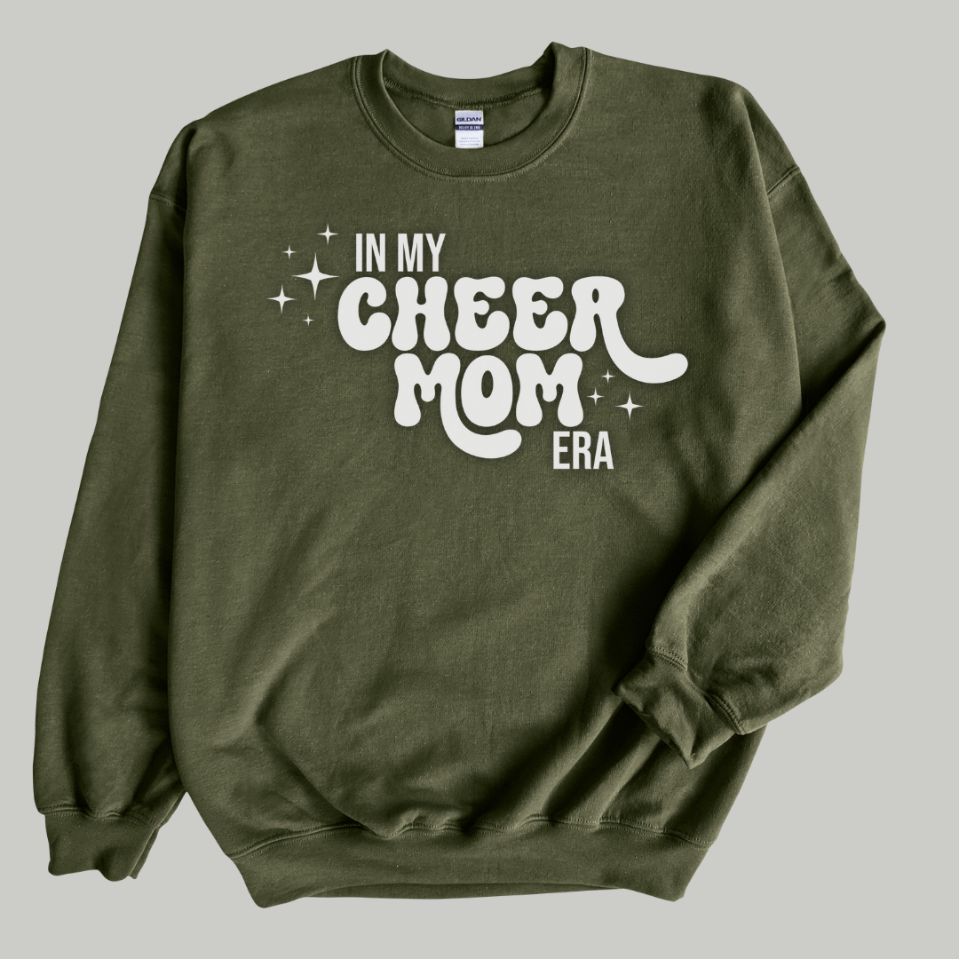 In My Cheer Mom Era, Textured Puff Print Sweatshirt
