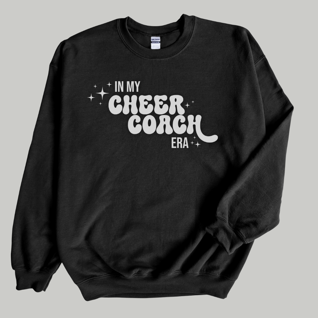 In My Cheer Coach Era, Textured Puff Print Sweatshirt