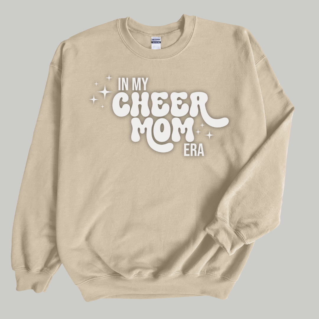 In My Cheer Mom Era, Textured Puff Print Sweatshirt