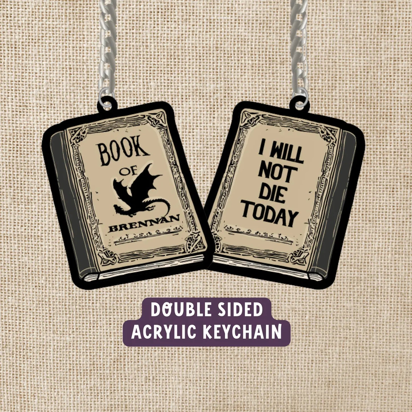 Book of Brennan Double Sided Acrylic Keychain | Fourth Wing